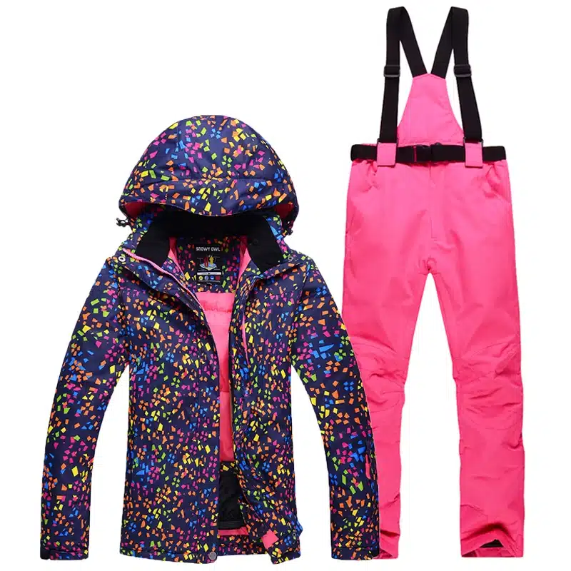 Cheaper woman skiing suit sets snowboarding clothes waterproof windproof winter Snow Costumes jackets +bibs pants Ski suit Hot 24