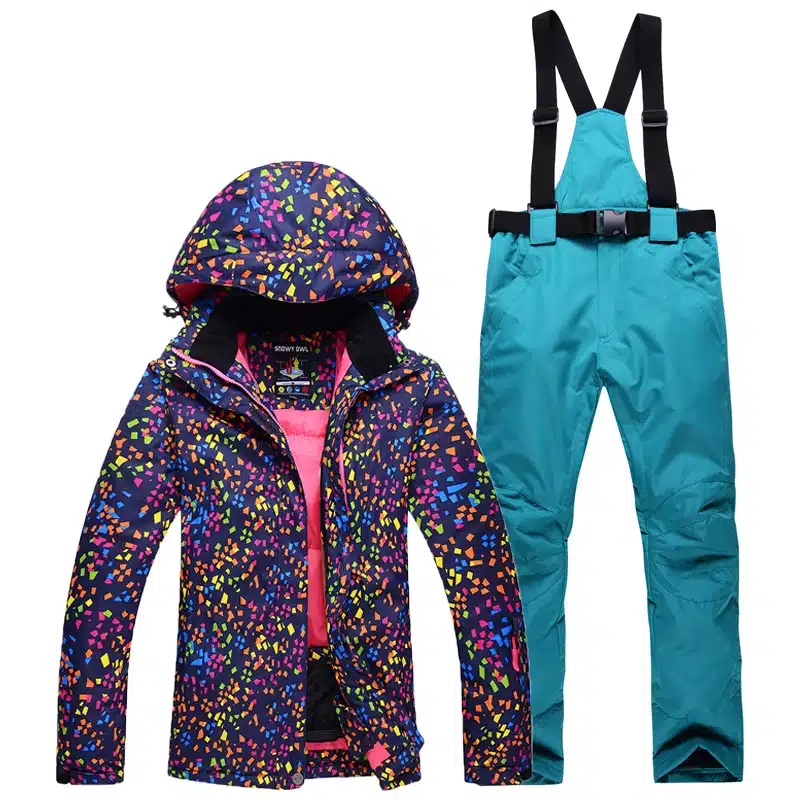 Cheaper woman skiing suit sets snowboarding clothes waterproof windproof winter Snow Costumes jackets +bibs pants Ski suit Hot 26