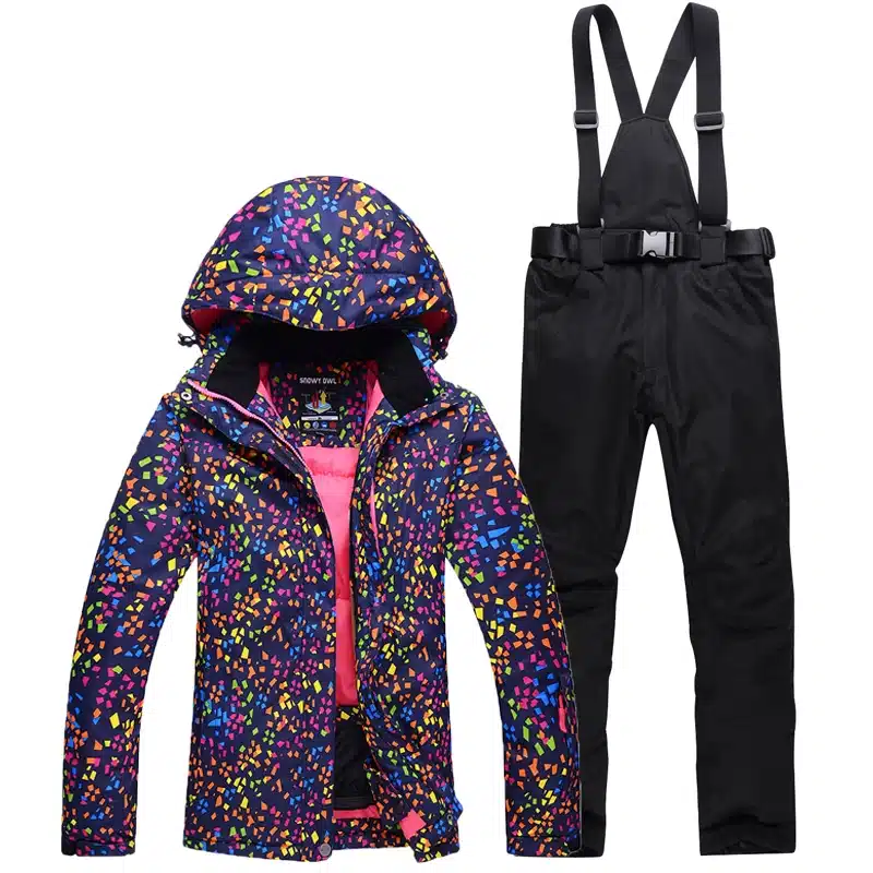 Cheaper woman skiing suit sets snowboarding clothes waterproof windproof winter Snow Costumes jackets +bibs pants Ski suit Hot 27