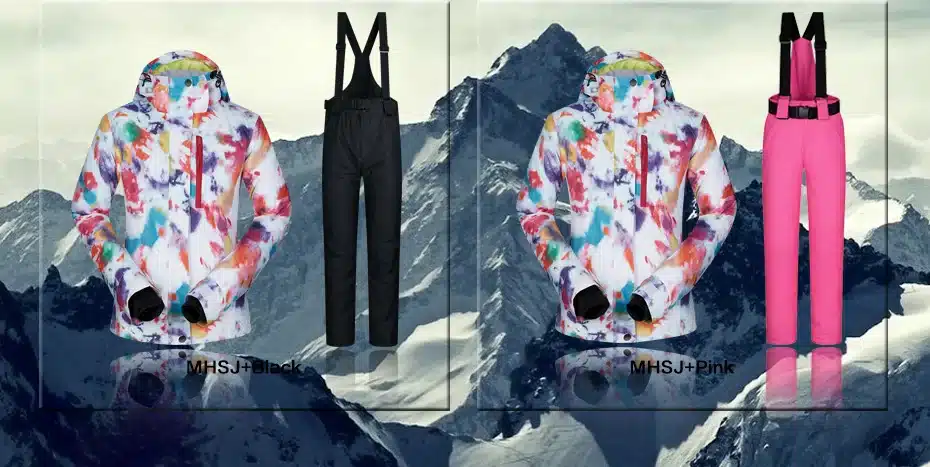 Women Ski Suit Brands Winter 2018 High Quality Warm Waterproof Windproof Clothes Snow Pants And Jacket Skiing Snowboarding Suits 47