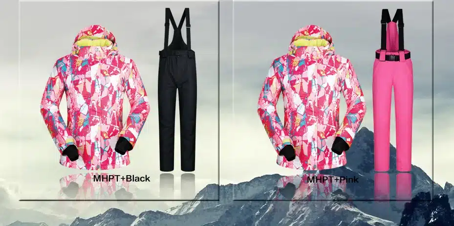 Women Ski Suit Brands Winter 2018 High Quality Warm Waterproof Windproof Clothes Snow Pants And Jacket Skiing Snowboarding Suits 49