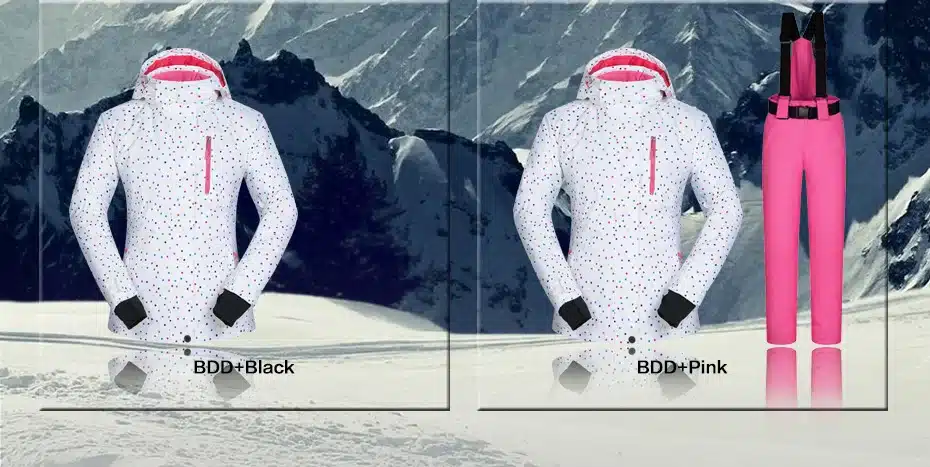 Women Ski Suit Brands Winter 2018 High Quality Warm Waterproof Windproof Clothes Snow Pants And Jacket Skiing Snowboarding Suits 50