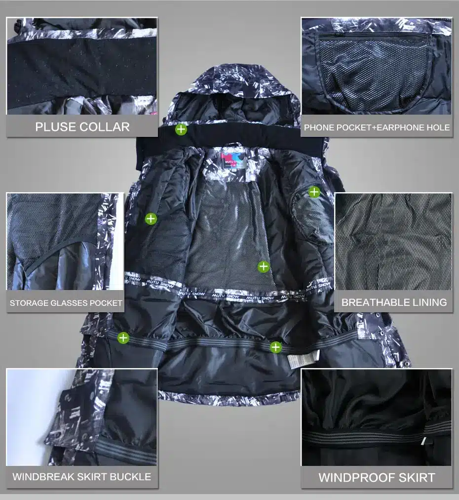 Ski Suit Men Winter 2018 Thermal Waterproof Windproof Clothes Snow pants Ski Jacket Men Set Skiing And Snowboarding Suits Brands 29