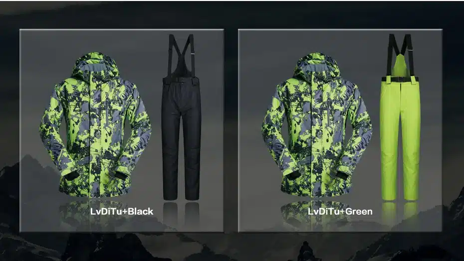Ski Suit Men Winter 2018 Thermal Waterproof Windproof Clothes Snow pants Ski Jacket Men Set Skiing And Snowboarding Suits Brands 50