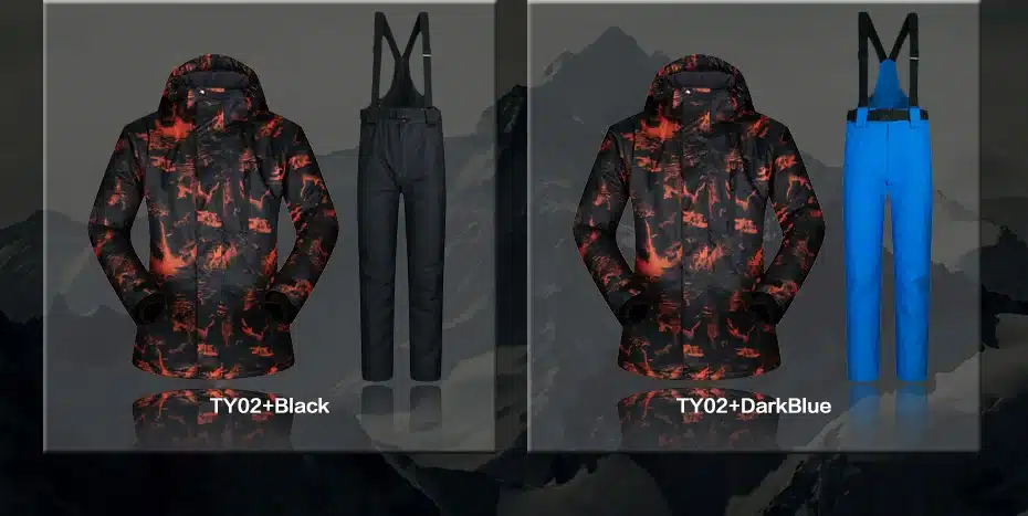 Ski Suit Men Winter 2018 Thermal Waterproof Windproof Clothes Snow pants Ski Jacket Men Set Skiing And Snowboarding Suits Brands 52
