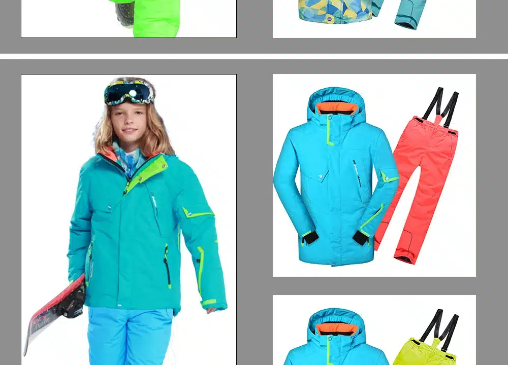 New arrival Brand Detector Children's ski&snowboard suits thick warm windproof&waterproof jacket and pant for boys and girls 10