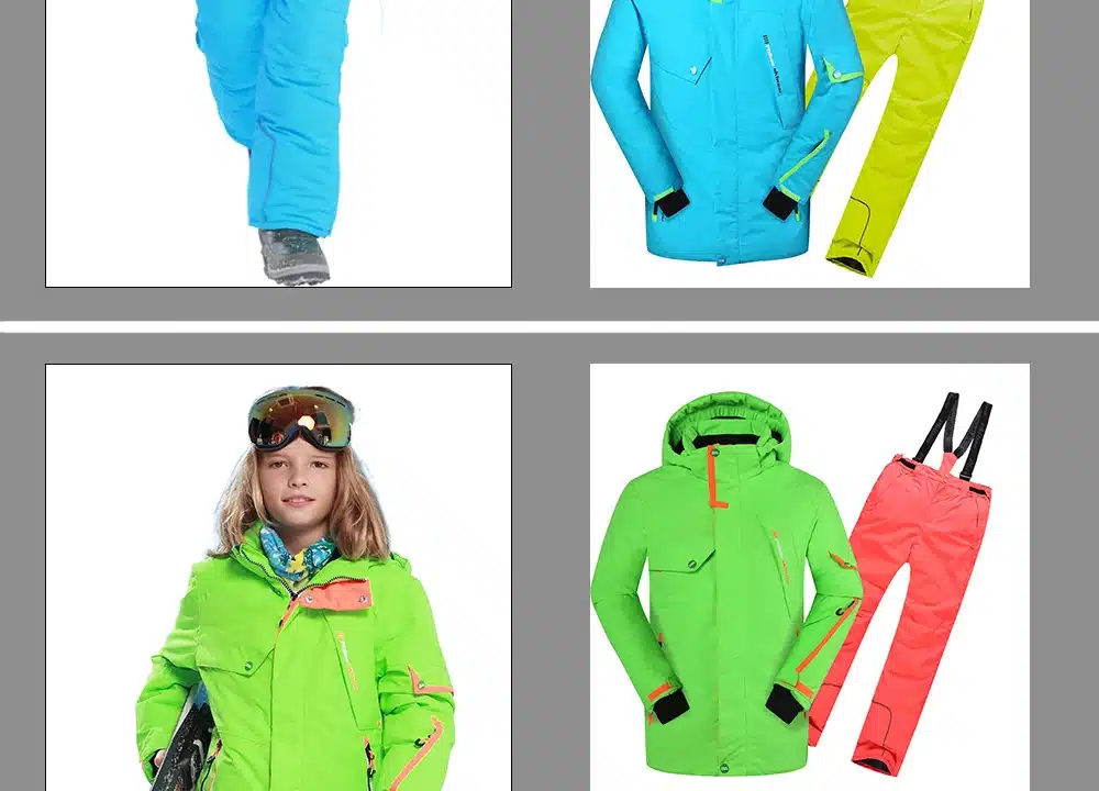 New arrival Brand Detector Children's ski&snowboard suits thick warm windproof&waterproof jacket and pant for boys and girls 11