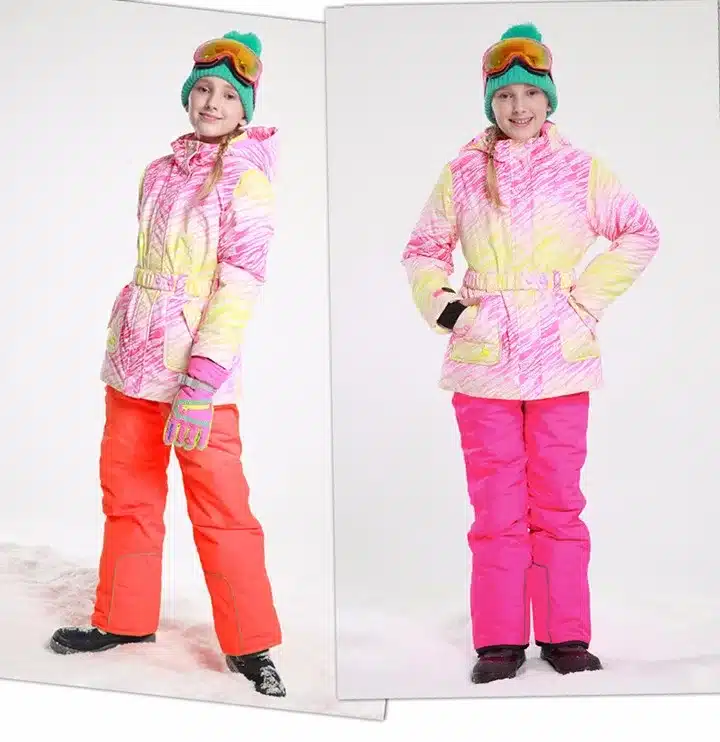 Detector Girls Ski Set Winter Warm Ski Jacket Chilldren Outdoor Waterproof Windproof Snowboard Suit 20