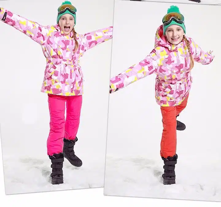 Detector Girls Ski Set Winter Warm Ski Jacket Chilldren Outdoor Waterproof Windproof Snowboard Suit 23
