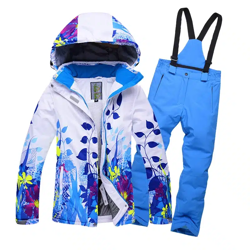 2018 New Outdoor Children's Ski Suit Winter Boys Girls Waterproof Breathable Warm Korean Style Fleece Ski Jacket Pants 2pcs Set 19