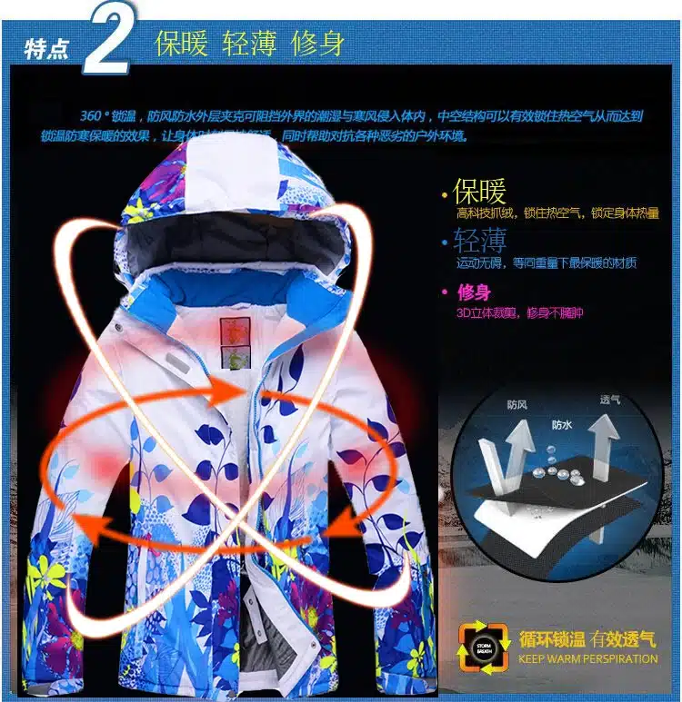 2018 New Outdoor Children's Ski Suit Winter Boys Girls Waterproof Breathable Warm Korean Style Fleece Ski Jacket Pants 2pcs Set 29