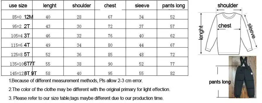 Children's Sets boy girl child's baby extra thick down jacket is full of animal hair collar ski suit top and trousers 9