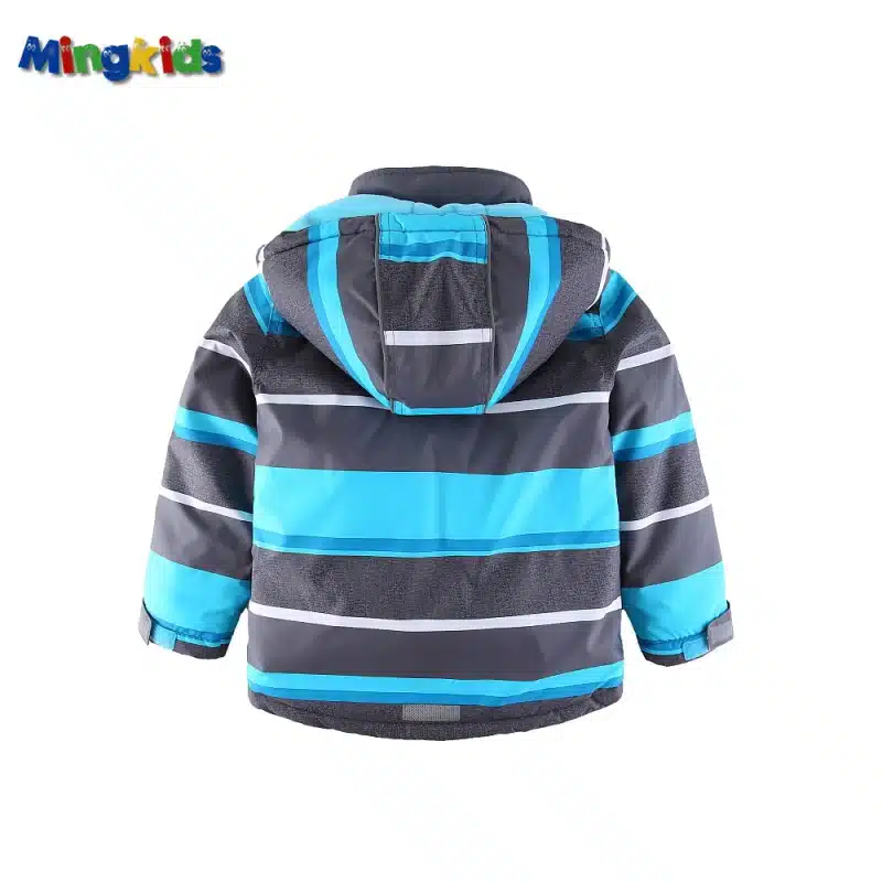 Mingkids Snowsuit toddler Boy Ski set Outdoor Winter Warm Snow Suit hooded waterproof windproof padded European Size 14