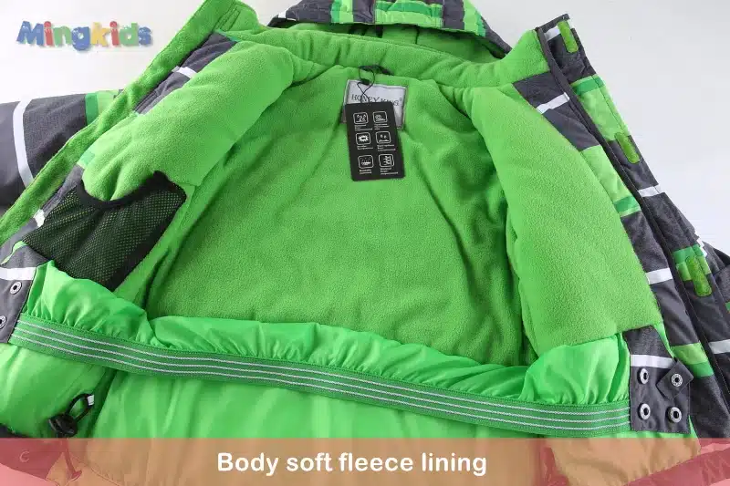 Mingkids Snowsuit toddler Boy Ski set Outdoor Winter Warm Snow Suit hooded waterproof windproof padded European Size 28