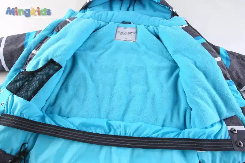 Mingkids Snowsuit toddler Boy Ski set Outdoor Winter Warm Snow Suit hooded waterproof windproof padded European Size 50