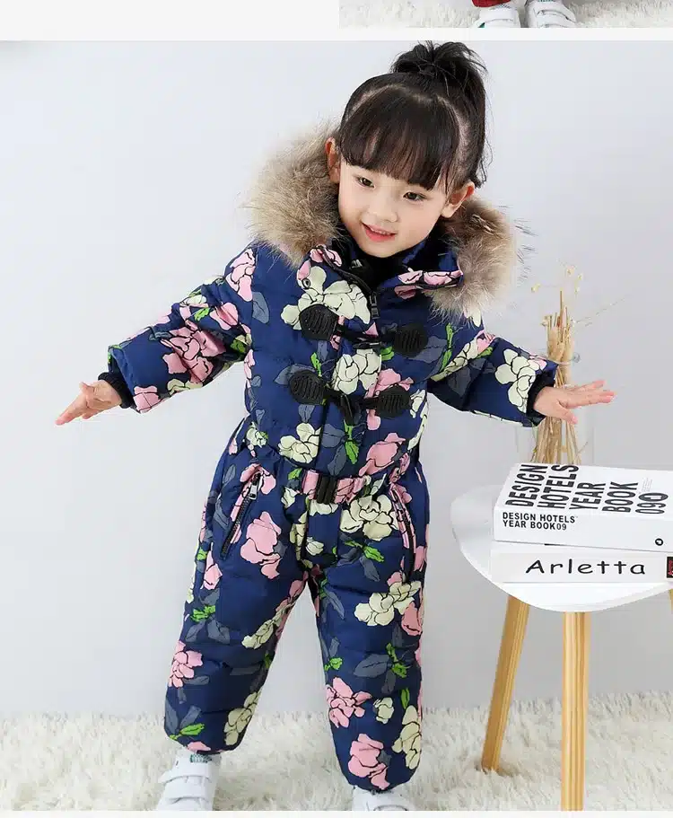 Outdoor Wear Kids Ski Suit Children Down Rompers With Genuine Fur Hood Warm Boys Girls Winter Jumpsuits For -30 Degree 3-8 Years 13