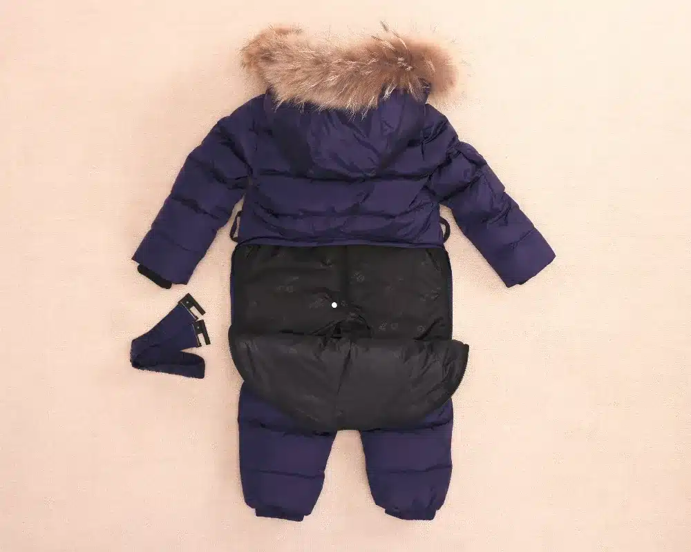 Outdoor Wear Kids Ski Suit Children Down Rompers With Genuine Fur Hood Warm Boys Girls Winter Jumpsuits For -30 Degree 3-8 Years 18