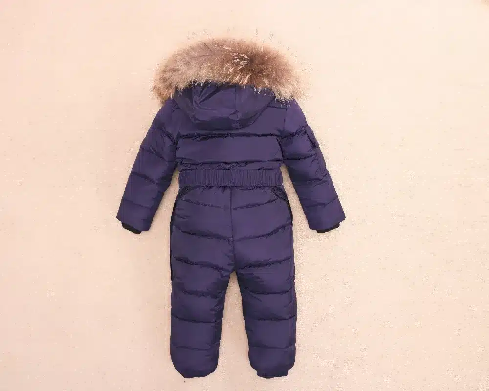 Outdoor Wear Kids Ski Suit Children Down Rompers With Genuine Fur Hood Warm Boys Girls Winter Jumpsuits For -30 Degree 3-8 Years 23