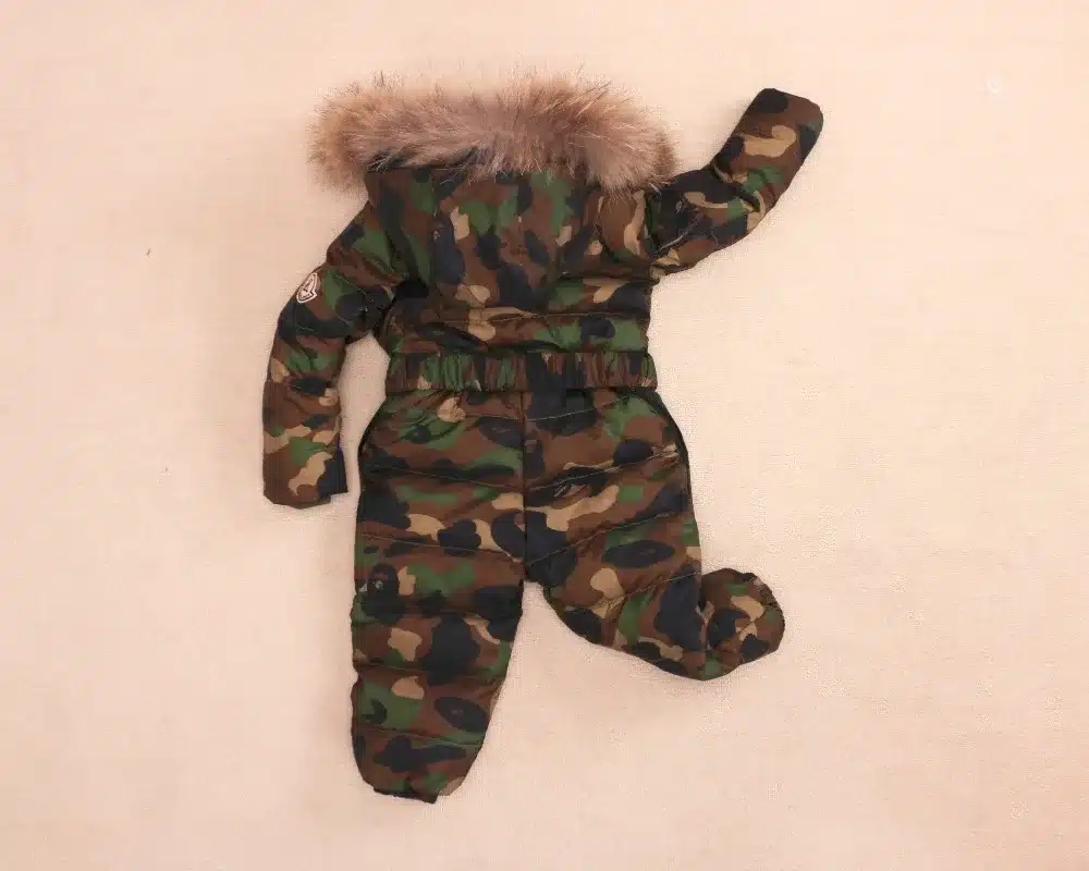 Outdoor Wear Kids Ski Suit Children Down Rompers With Genuine Fur Hood Warm Boys Girls Winter Jumpsuits For -30 Degree 3-8 Years 25