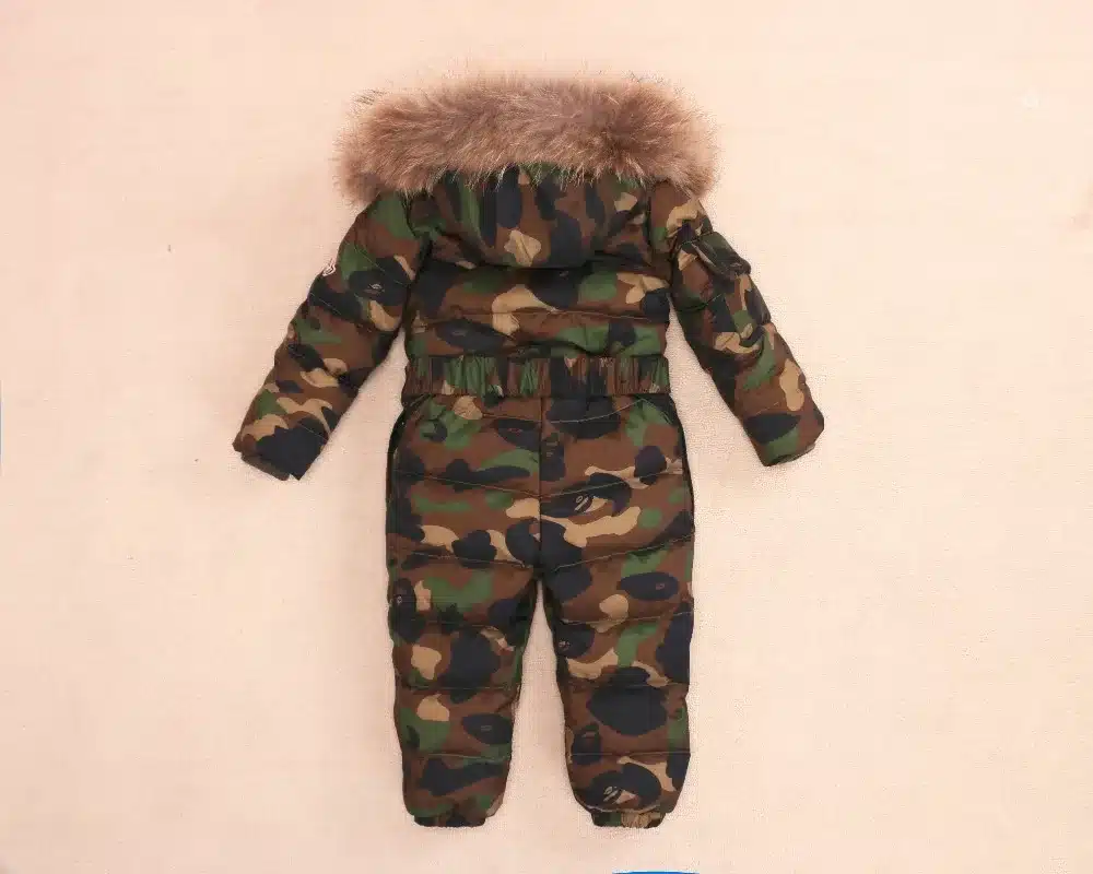 Outdoor Wear Kids Ski Suit Children Down Rompers With Genuine Fur Hood Warm Boys Girls Winter Jumpsuits For -30 Degree 3-8 Years 26