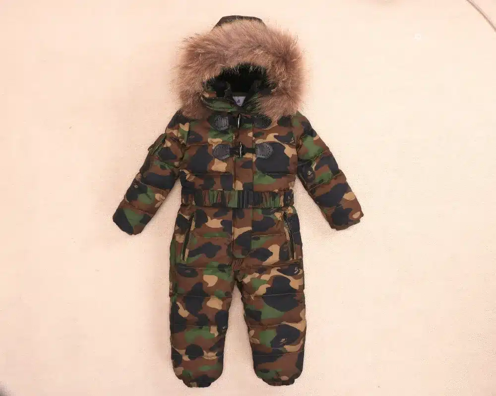 Outdoor Wear Kids Ski Suit Children Down Rompers With Genuine Fur Hood Warm Boys Girls Winter Jumpsuits For -30 Degree 3-8 Years 27