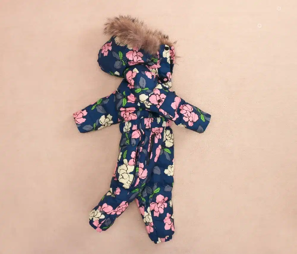 Outdoor Wear Kids Ski Suit Children Down Rompers With Genuine Fur Hood Warm Boys Girls Winter Jumpsuits For -30 Degree 3-8 Years 31