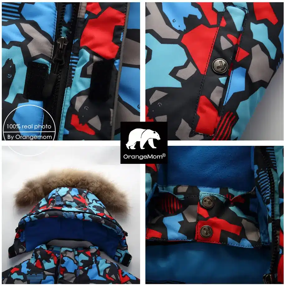 Orangemom russian winter Suit for boy Windbreaker children snow wear warm jacket coat for boys kinder parkas kids ski clothes 11
