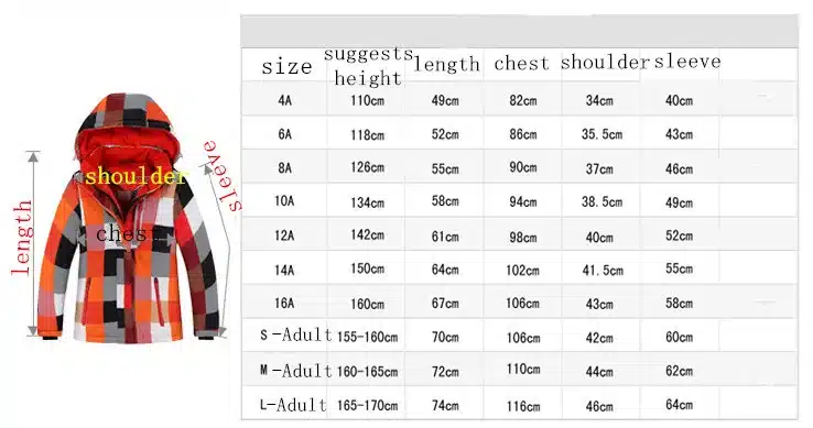 2017 Children Ski Suit Set Thickening Waterproof Teenage Girl Boy Cold-proof Outdoor Clothes Windproof Winter Suits For Kids 10