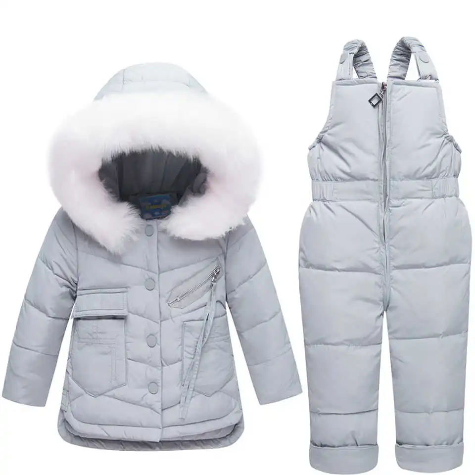 2018 Winter Children's Clothing Set Baby Girl Winter Jumpsuit Down Jacket for Girls Boys Coat Clothes Thicken Ski Snow Suit 23