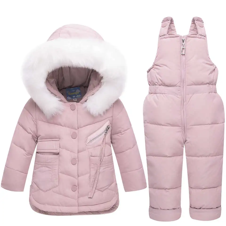 2018 Winter Children's Clothing Set Baby Girl Winter Jumpsuit Down Jacket for Girls Boys Coat Clothes Thicken Ski Snow Suit 25