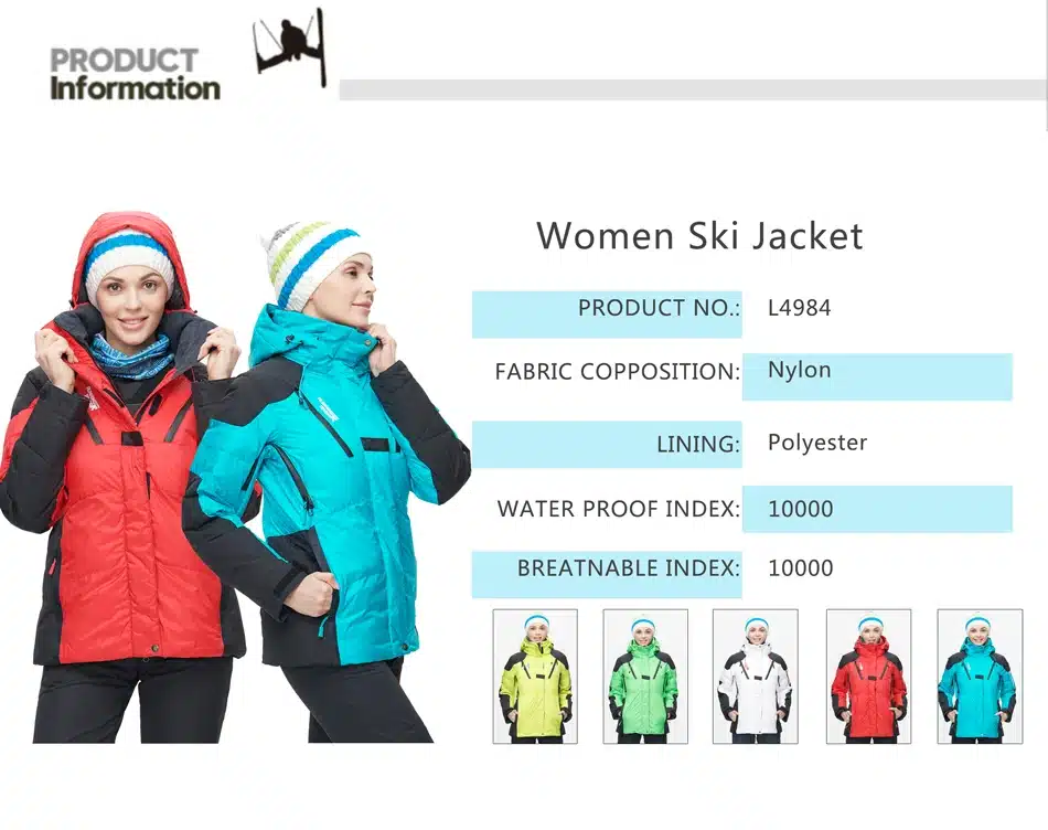 RUNNING RIVER Brand Women Winter Warm Ski Jacket S-XXXL Size Women Windproof Sports Jackets High Quality Snow Jacket #L4984 1