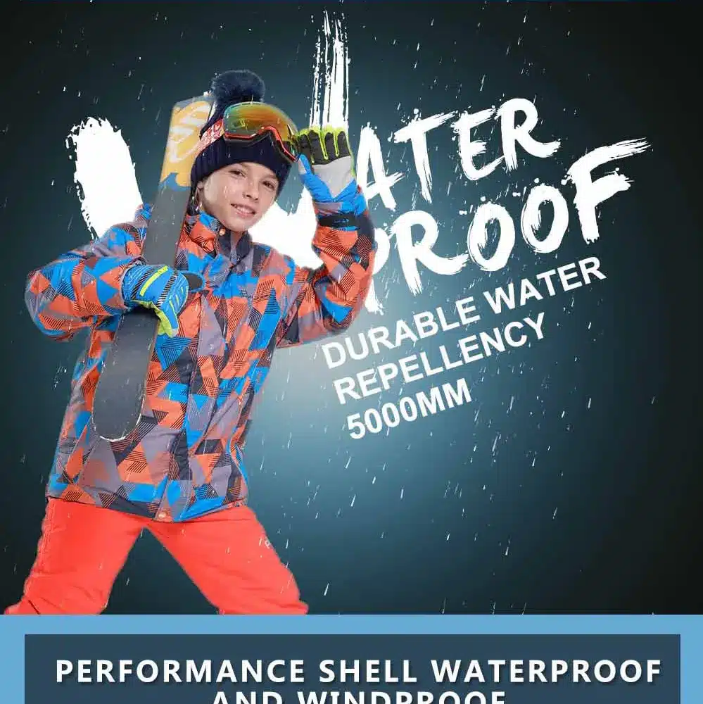 Detector Winter Thicken Boys Clothing Outdoor Set Snowboard Ski Set Jacket + Pants Winter Twinset Suitable -20-30 degree 5
