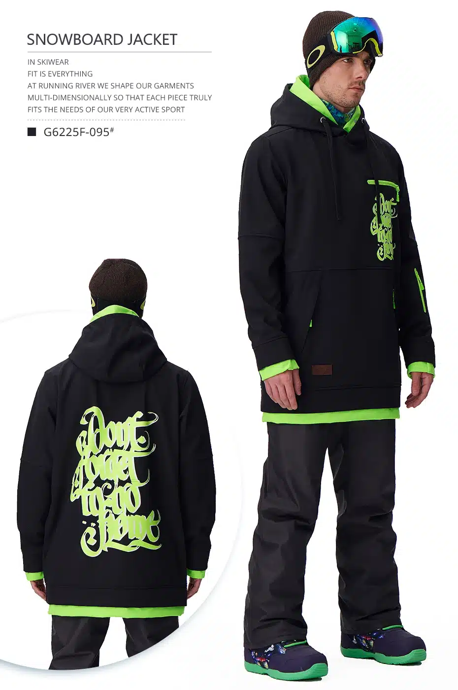 RUNNING RIVER Brand Men Snowboarding Hoodie 2018 High Quality Hooded outdoor Sports ski Snowboard Jacket 5 Colors 3 Sizes #G6225 7