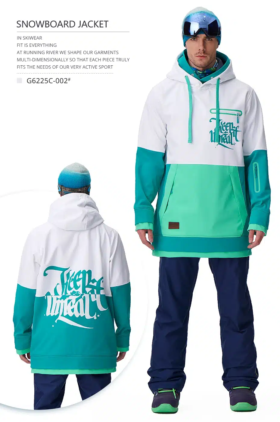 RUNNING RIVER Brand Men Snowboarding Hoodie 2018 High Quality Hooded outdoor Sports ski Snowboard Jacket 5 Colors 3 Sizes #G6225 13