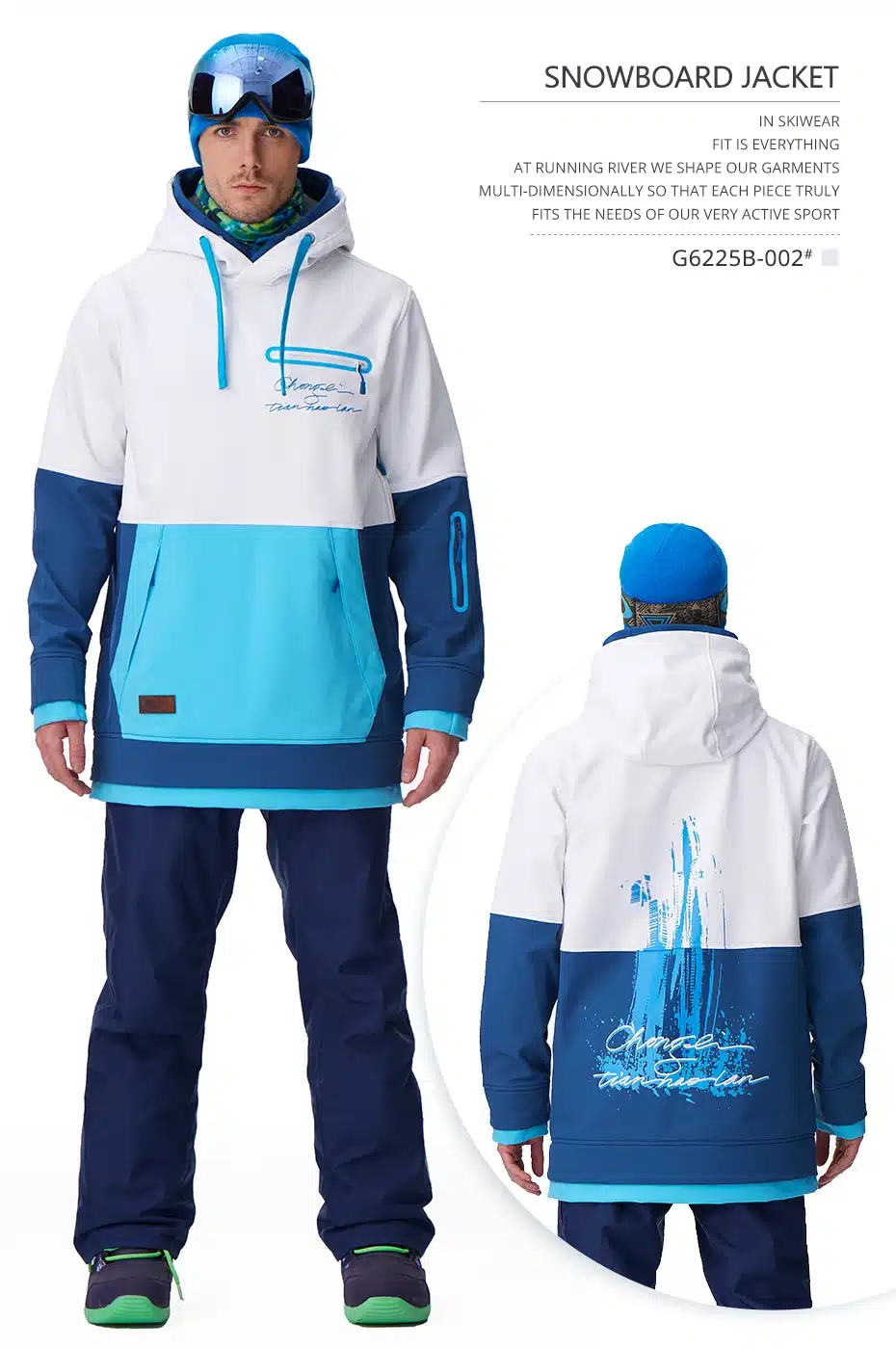 RUNNING RIVER Brand Men Snowboarding Hoodie 2018 High Quality Hooded outdoor Sports ski Snowboard Jacket 5 Colors 3 Sizes #G6225 14