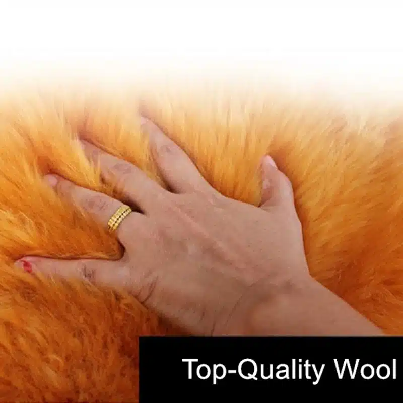 HuiER 3pcs/set Winter Car Steering-wheel Cover 7 Colors Long Australian Wool Heated Fur Genuine Leather Steering Wheel Cover 20