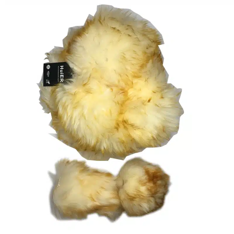 HuiER 3pcs/set Winter Car Steering-wheel Cover 7 Colors Long Australian Wool Heated Fur Genuine Leather Steering Wheel Cover 24