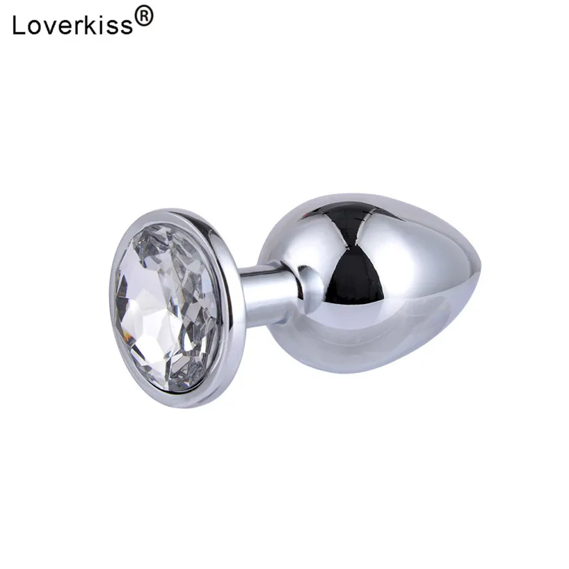Loverkiss S/M/L 3pcs Alloy Butt Plug Jewel Anal Plug Set,Adult Games Anal Sex Trainer Bdsm Bondage Anal Sex Toys for Couples 6