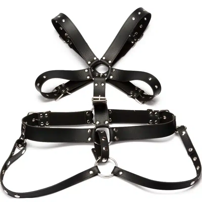 PU Leather BDSM Bondage Slave Harness Body Bondage Sex Toy for Man Accessories Set Adult Fetish Erotic Toys 14