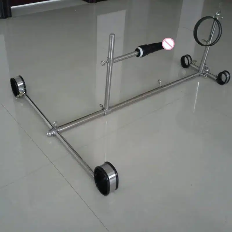 Stainless steel frame restraint+dildo,sex bdsm bondage Handcuffs sex toys for couples adult Games fetish bdsm sex tools for sale 10