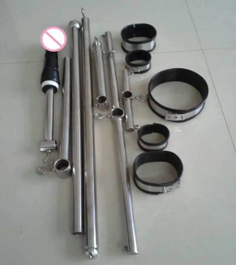 Stainless steel frame restraint+dildo,sex bdsm bondage Handcuffs sex toys for couples adult Games fetish bdsm sex tools for sale 11