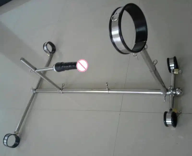 Stainless steel frame restraint+dildo,sex bdsm bondage Handcuffs sex toys for couples adult Games fetish bdsm sex tools for sale 12