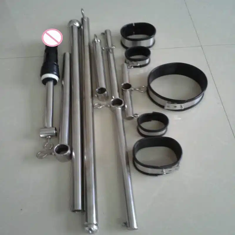 Stainless steel frame restraint+dildo,sex bdsm bondage Handcuffs sex toys for couples adult Games fetish bdsm sex tools for sale 14