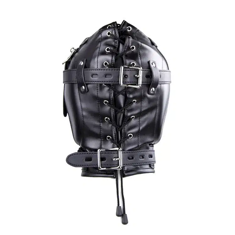 Newest Fetish Leather Bondage Hood Open Mouth Sex Slave Gag Mask BDSM Bondage Restraints Erotic Sex Toys For Couples,Adult Game 5