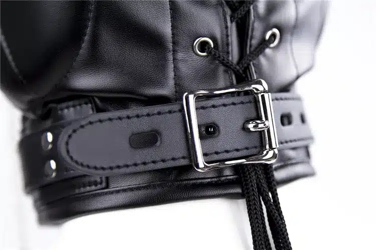 Newest Fetish Leather Bondage Hood Open Mouth Sex Slave Gag Mask BDSM Bondage Restraints Erotic Sex Toys For Couples,Adult Game 6