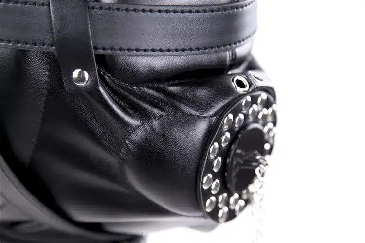 Newest Fetish Leather Bondage Hood Open Mouth Sex Slave Gag Mask BDSM Bondage Restraints Erotic Sex Toys For Couples,Adult Game 7