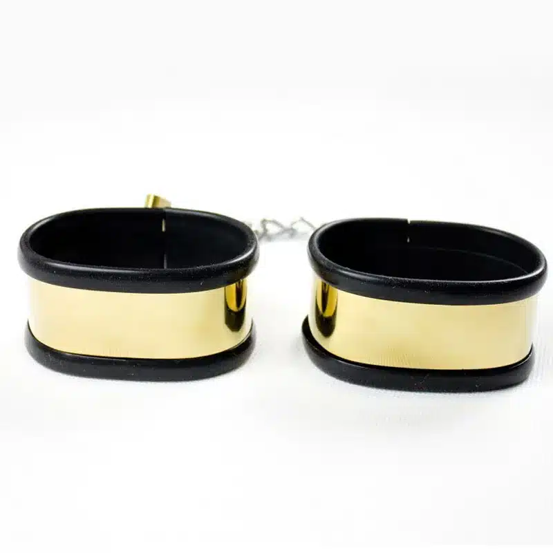 Silicone Liner Metal Handcuffs Ankle Cuffs Bondage Set Slave Bdsm Restraints Hand Cuffs Leg Irons Adult Games Sex Tools Kit 15