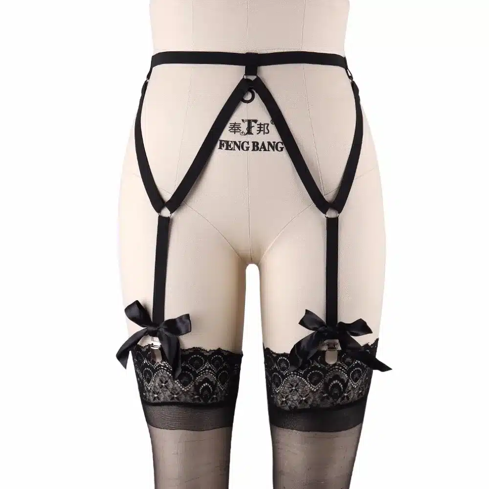 Sexy 90's High Quality Lingerie Women's Fashion Punk Suspender Belt Body Cage Harness Thigh Garter Women Fetish Underwear P0089 15
