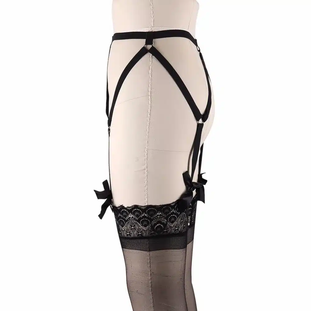 Sexy 90's High Quality Lingerie Women's Fashion Punk Suspender Belt Body Cage Harness Thigh Garter Women Fetish Underwear P0089 19