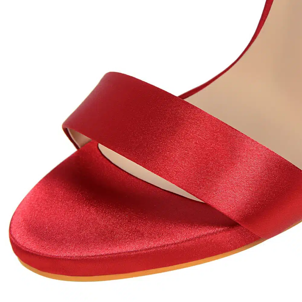 Women Newest Classic Satin 11cm High Heels Fetish Quality Silk Sandals Female Gladiator Summer Cheap Shoes Lady Green Sexy Pumps 24